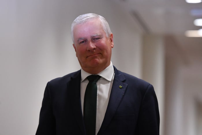 Nationals member for Riverina Michael McCormack arrives for a Nationals Party meeting at Parliament House in Canberra,
