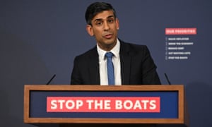 Rishi Sunak unveils his 'Stop the boats' slogan