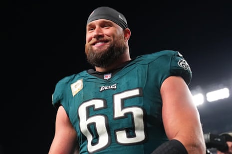 Lane Johnson walks off the field after the Philadelphia Eaglesâ victory over the Dallas Cowboys at Lincoln Financial Field in November 2023.