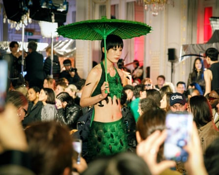 Chet Lo shows his Night Market collection at the Mandarin Oriental hotel at London fashion week.