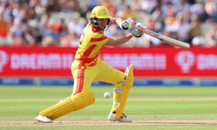 Nat Sciver-Brunt of Trent Rockets bats during The Hundred match against Birmingham Phoenix.