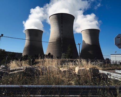 Steam rises from the cooling towers of the Bugey nuclear power plant in Saint-Vulbas, central France.