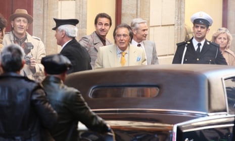 Al Pacino filming House of Gucci in Rome in March.