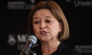 Michelle Guthrie speaks at the Melbourne Press Club on Tuesday.