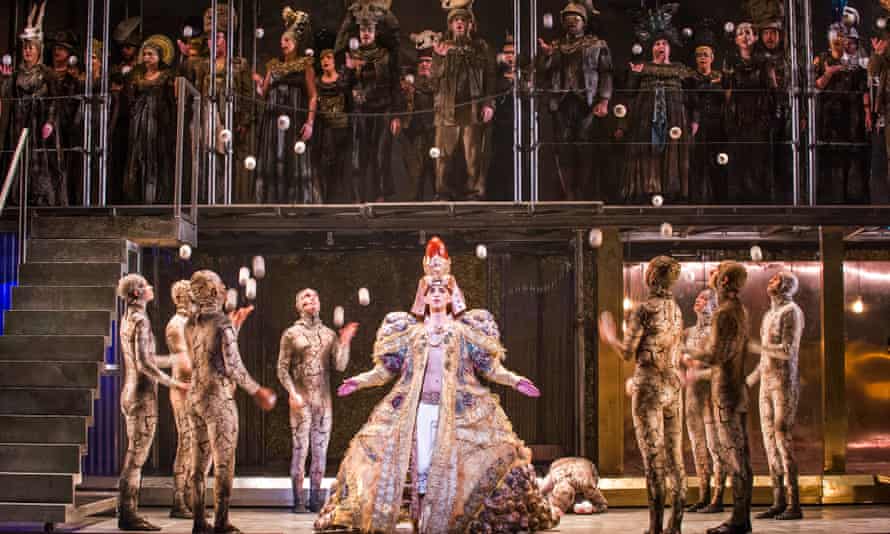 Anthony Roth Costanzo (centre) as Akhnaten in English National Opera’s production of Philip Glass’s opera.