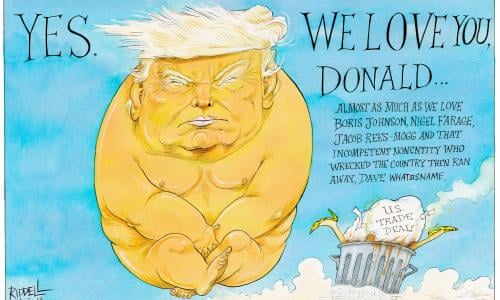Naked Baby Donald Trump We Love You Cartoon Opinion The Guardian
