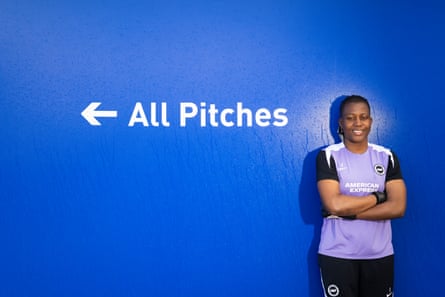 Chiamaka Nnadozie at the Brighton training ground