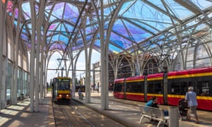 Piotrkowska Centrum tram station, Lodz, Poland.