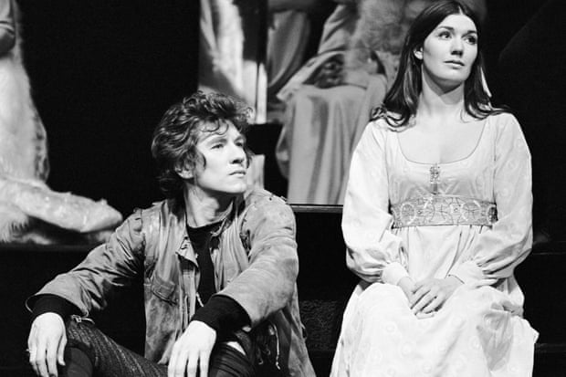 Ian McKellen (Hamlet), Susan Fleetwood (Ophelia) in Hamlet, directed by Robert Chetwyn for the Prospect Theatre Company in 1971.