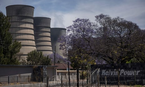 The towers and the entrance of the coal-fired Kelvin power station are seen in Kempton Park, Ekurhuleni.