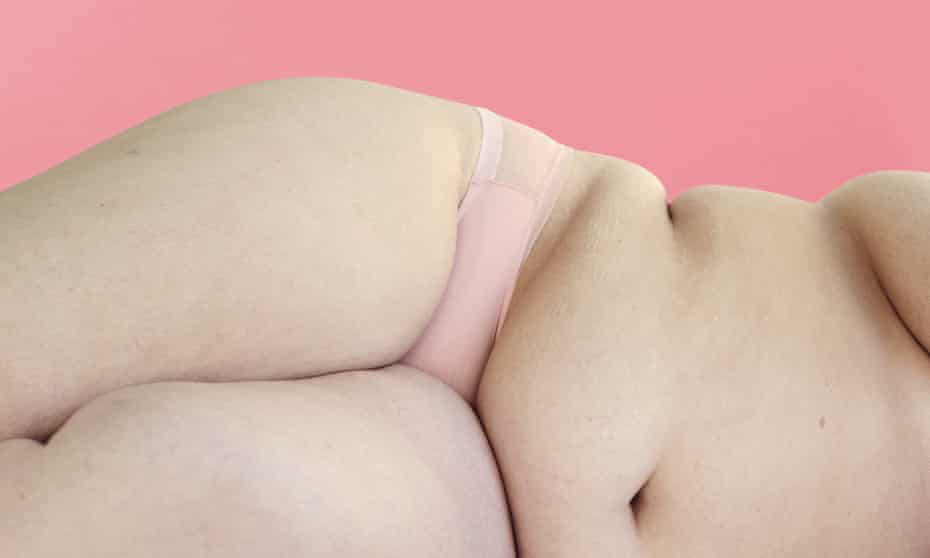 Picture of overweight woman in knickers