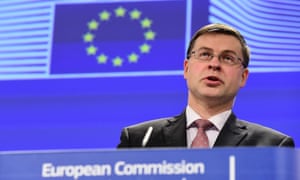 Valdis Dombrovskis, European commission vice-president for the euro and social dialogue