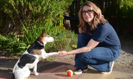 Dr Lucy Asher, co-author of the research, with her dog Martha.
