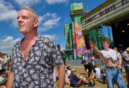 Norman checks out the scenes outside Lonely Hearts Club stage in Silver Hayes, where he’s due to play that evening at 10.30pm.