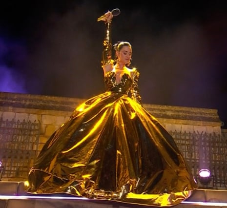 Katy Perry performing at the Coronation Concert.
