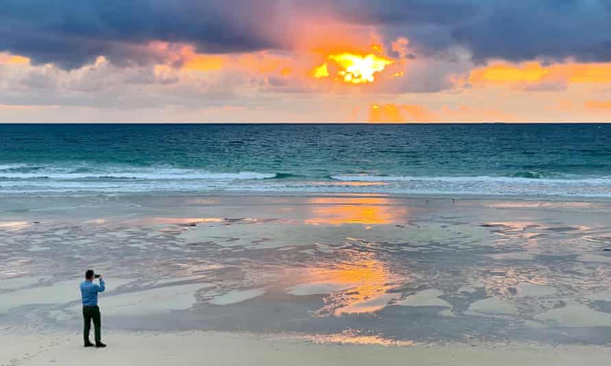 Scarista beach, Isle of Harris. 'In the right light, the sand has hues of pink.'