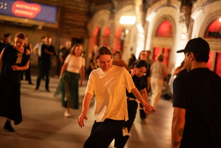 A dance class
