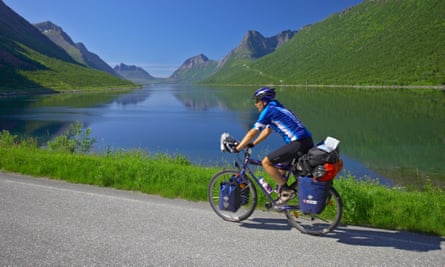 Cycling on Senja Island, Norway