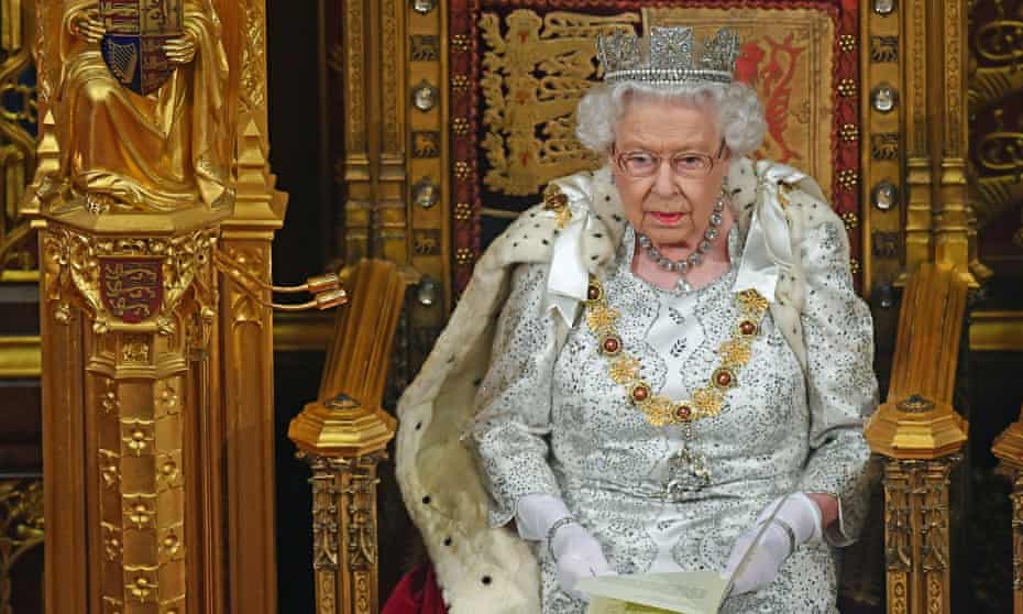 The Queen delivers the Queen’s speech during the state opening of parliament.