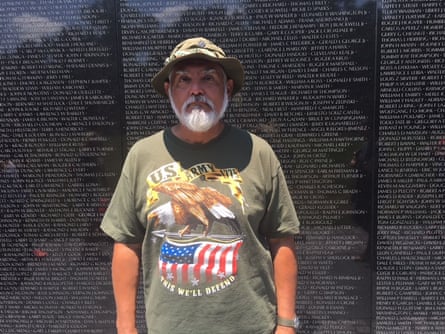 Vietnam war veteran Renan Reyes, 66, at the memorial.