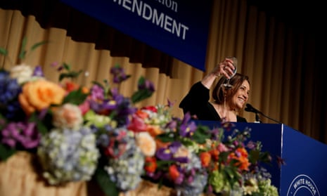 White House Correspondents’ Association president Margaret Talev speaks at the group’s annual dinner in 2018.