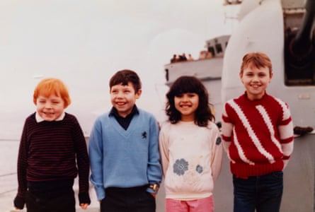 Hughes, far right, with her hospital friends on a day trip in 1984.
