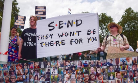 Protesters in London last year calling for special educational needs and disabilities (Send) reform.