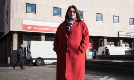 Luton MP Rachel Hopkins in the town centre