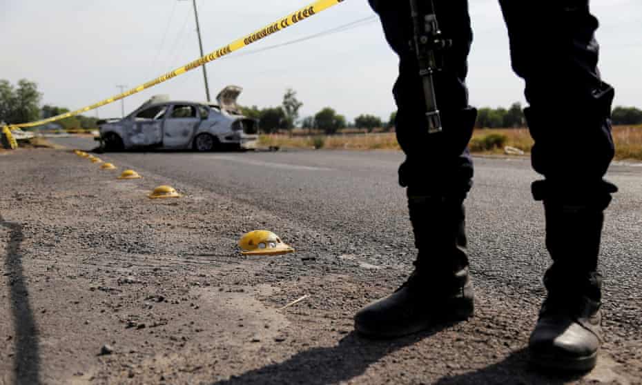 The aftermath of a cartel shootout