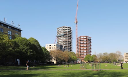 the Colville estate towers in Hoxton, east London.