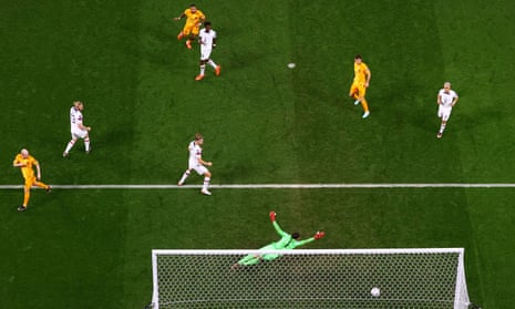 Knife through butter: Netherlands’ Memphis Depay scores their first goal