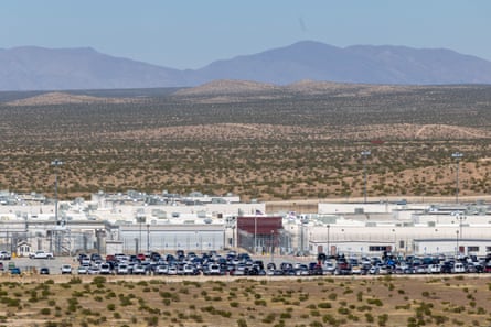 wide view of an immigration detention center