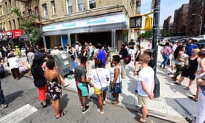 More than 100 people gathered last week to protest gentrification outside a new restaurant in Crown Heights.