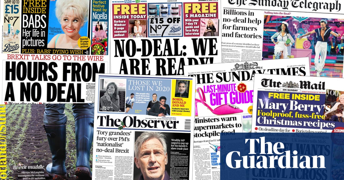 Bailouts, blame and broken glass: UK papers paint grim picture of possible no-deal Brexit