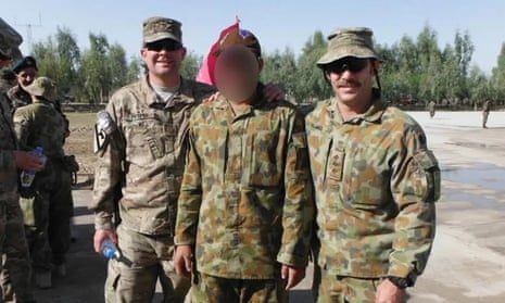 Afghan interpreter Hassan with coalition troops in Afghanistan