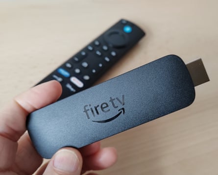 Amazon Fire TV 4K Max stick in hand
