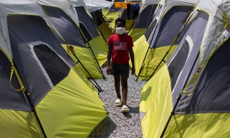 A Haitian migrant boy at a shelter in Reynosa, Tamaulipas state, Mexico.