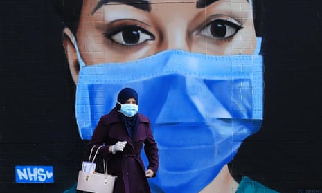 A piece of street art thanking the NHS in London. April 2020