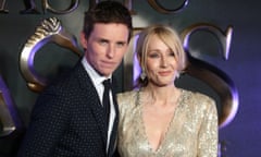 Actor Eddie Redmayne poses with writer J.K. Rowling as they arrive for the European premiere of the film "Fantastic Beasts and Where to Find Them" at Cineworld Imax, Leicester Square in London<br>Actor Eddie Redmayne (L) poses with writer J.K. Rowling as they arrive for the European premiere of the film "Fantastic Beasts and Where to Find Them" at Cineworld Imax, Leicester Square in London, Britain November 15, 2016. REUTERS/Neil Hall     TPX IMAGES OF THE DAY