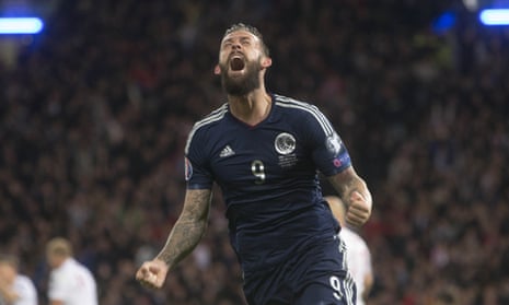 Steven Fletcher celebrates after putting his side ahead with a sublime goal.