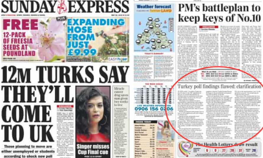 Sunday Express Admits 12m Turks Coming To Uk Story Was Inaccurate Roy Greenslade The Guardian Sunday Express Admits 12m Turks Coming To Uk Story Was Inaccurate Roy Greenslade The Guardian