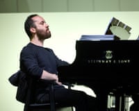 Igor Levit performs Vexations as part of the Southbank Centre's new arts festival Multitudes at the Queen Elizabeth Hall. This durational event is directed by conceptual artist Marina Abramović. London. Photograph by David Levene 24/4/25