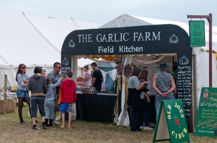 The Garlic Farm field kitchen at the Isle of Wight Garlic Festival.