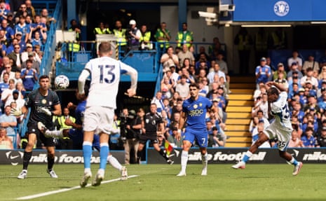 Brighton & Hove Albion's Malick Yalcouye scores their first goal.