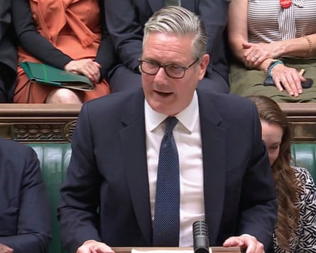 Screengrab of Starmer speaking during the debate on the bill