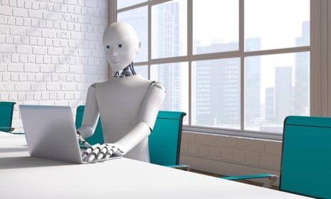 Robot at conference table
