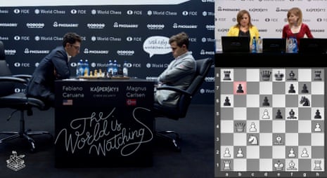 Magnus Carlsen forced to hold on for Game 2 draw with Fabiano Caruana – as  it happened, World Chess Championship 2018
