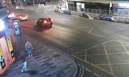 Jordan McSweeney seen on CCTV before to the attack on Zara.