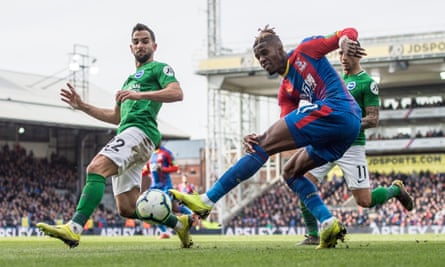 Wilfried Zaha (right) has shone at times this season but Crystal Palace’s home form has left them close to the bottom three.