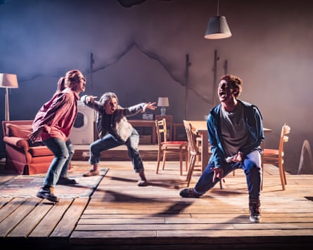 Eirlys Lovell-Jones as Rhiannon and Vivien Parry Gwen, with Llewelyn.